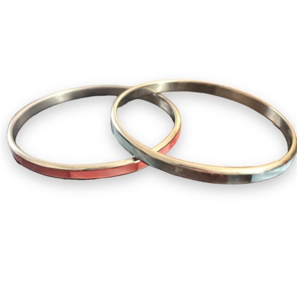 Pair of Vintage Mother of Pearl Bangle Bracelets